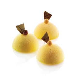 Semisfere Silikomart (SQ015, SQ075, SQ003 o SQ064) – Stampo in Silicone Nero Sessantaquaranta per Monoporzioni (Ø3,5/7cm)