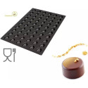 Stampo Sessantaquaranta Muffin Mignon SQ055 in silicone da Silikomart diametro 4 cm, altezza 2 cm