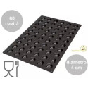Stampo Sessantaquaranta Muffin Mignon SQ055 in silicone da Silikomart diametro 4 cm, altezza 2 cm