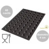 Stampo Sessantaquaranta Muffin Mignon SQ055 in silicone da Silikomart diametro 4 cm, altezza 2 cm