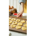 Teglia forata cookies Decora teglia per biscotti metallo antiaderente rose gold line 39,7x27 h 2,4 cm