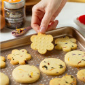 Teglia forata cookies Decora teglia per biscotti metallo antiaderente rose gold line 39,7x27 h 2,4 cm