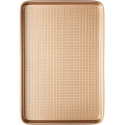 Teglia forata cookies Decora teglia per biscotti metallo antiaderente rose gold line 39,7x27 h 2,4 cm