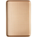 Teglia forata cookies Decora teglia per biscotti metallo antiaderente rose gold line 39,7x27 h 2,4 cm
