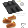 Set 2 stampi Air Plus 03 mini plum cake da 4x9,5 h2,5cm in silicone Silikomart Set 2 stampi Air Plus 03 mini plum cake da 4x9,5 h2,5cm in silicone Silikomart