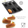 Set 2 stampi Air Plus 03 mini plum cake da 4x9,5 h2,5cm in silicone Silikomart