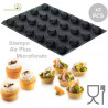 Air plus 15 round 30x40 Silikomart: 2 stampi silicone microforato da 24 impronte tonde di diametro 4 h 1,6 cm