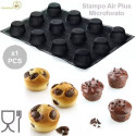 Air Plus 13 Round 30x40 stampo silicone da 12 impronte tonde di diametro 6 h 4 cm da Silikomart
