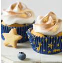 36 Pirottini Muffin in carta decoro Stars cielo stellato natalizio diametro 5 cm altezza 3,2 cm da Decora
