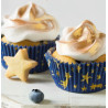 36 Pirottini Muffin in carta decoro Stars cielo stellato natalizio diametro 5 cm altezza 3,2 cm da Decora