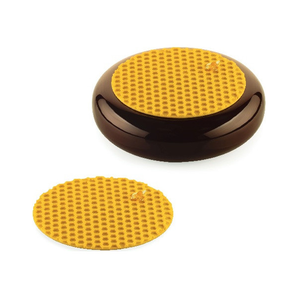 Bee Silikomart tappeto in silicone decoro tondo da 14 e 18 cm a trama alveare