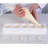 Stampo gelato Mul3D Egg per 5 Uova 3D da 100 ml in silicone Top White da Silikomart Stampo gelato Mul3D Egg per 5 Uova 3D da 100 ml in silicone Top White da Silikomart