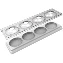 Mul3D pebble 120 Silikomart set stampo silicone e stampo top su vassoio per 4 gelati ciottolo o sasso 3D ø80 h 35 mm