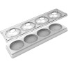 Mul3D pebble 120 Silikomart set stampo silicone e stampo top su vassoio per 4 gelati ciottolo o sasso 3D ø80 h 35 mm Mul3D pebble 120 Silikomart set stampo silicone e stampo top su vassoio per 4 gelati ciottolo o sasso 3D ø80 h 35 mm