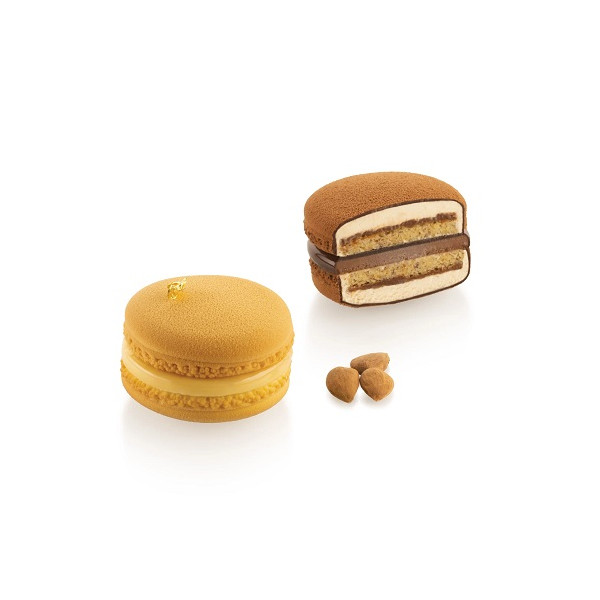 Macaron 110 Silikomart stampo silicone per ripieni e stampo silicone macaron ø65 h 40 mm