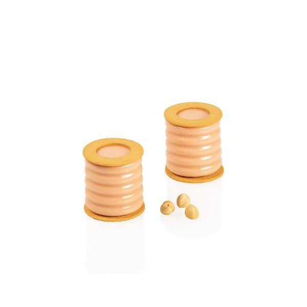 Sweet layers Silikomart stampo silicone con cutter per cilindri striati ø55 h 55 mm