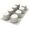 Sweet layers Silikomart stampo silicone con cutter per cilindri striati ø55 h 55 mm Sweet layers Silikomart stampo silicone con cutter per cilindri striati ø55 h 55 mm
