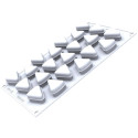Slice XS 14 Silikomart: stampo in silicone bianco per 21 mini porzioni, mignon, mini fette da 38x31 h 20 mm
