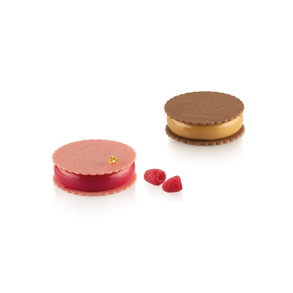 Sweet round 95 Silikomart stampo silicone con cutter per dolci tondi ø80 h 21 mm