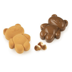Teddy Bear 68 Silikomart (79×56×H27mm) – Stampo in Silicone per 8 Oursons Guimauve Morbidi Orsetti