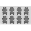 Teddy bear 68 Silikomart: stampo silicone bianco 8 orsetti di peluche 79x56 h 27 mm