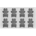 Teddy bear 68 Silikomart: stampo silicone bianco 8 orsetti di peluche 79x56 h 27 mm