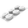 Valentine 110 Silikomart stampo silicone 6 cilindri con decoro floreale da 7x h3 cm