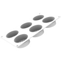 Valentine 110 Silikomart stampo silicone 6 cilindri con decoro floreale da 7x h3 cm