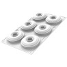 Sara 100 Silikomart: stampo in silicone bianco per 8 mousse e semifreddi savarin a nido di ø75 h 30 mm Sara 100 Silikomart: stampo in silicone bianco per 8 mousse e semifreddi savarin a nido di ø75 h 30 mm