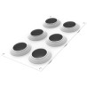 Sara 100 Silikomart: stampo in silicone bianco per 8 mousse e semifreddi savarin a nido di ø75 h 30 mm