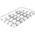 CH037 Kit Semisfera 02 Silikomart: stampo Tritan 24 cioccolatini semisfera ⌀35 mm + Stampo silicone inserti