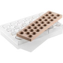 CH037 Kit Semisfera 02 Silikomart: stampo Tritan 24 cioccolatini semisfera ⌀35 mm + Stampo silicone inserti
