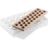 CH037 Kit Semisfera 02 Silikomart: stampo Tritan 24 cioccolatini semisfera ⌀35 mm + Stampo silicone inserti