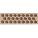 CH037 Kit Semisfera 02 Silikomart: stampo Tritan 24 cioccolatini semisfera ⌀35 mm + Stampo silicone inserti