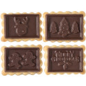 Tagliapasta CiocCookies Natale Decora: tagliapasta in plastica per gallette e stampo termoformato placchette cioccolato