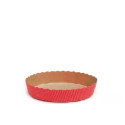 Stampo crostata in carta da forno rossa diametro 15,5 cm altezza 3 cm per torte da 300 g