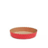Stampo crostata in carta da forno rossa diametro 15,5 cm altezza 3 cm per torte da 300 g