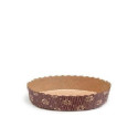 Stampo crostata in carta da forno marrone di ø18,5 cm  ed altezza 3,5 cm per torte da 500 g