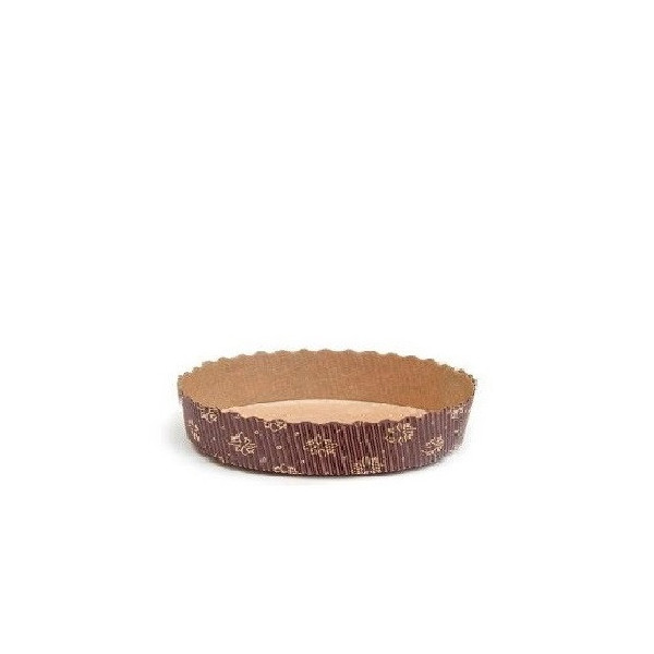 Stampo crostata in carta da forno marrone di ø18,5 cm  ed altezza 3,5 cm per torte da 500 g
