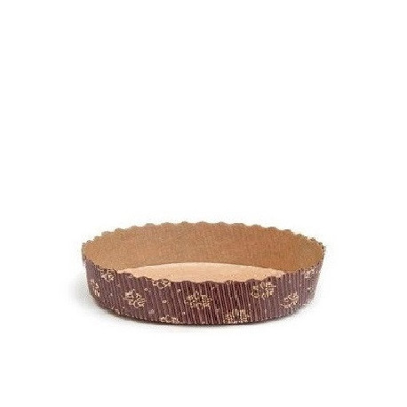 Stampo crostata in carta da forno marrone di ø18,5 cm  ed altezza 3,5 cm per torte da 500 g