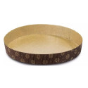25 Stampi crostata in carta da forno da 15,5xh3,5 cm per mini tortine da 300 g