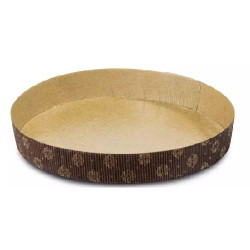 25 Stampi crostata in carta da forno da 15,5xh3,5 cm per mini tortine da 300 g