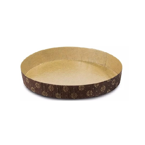 25 Stampi crostata in carta da forno da 15,5xh3,5 cm per mini tortine da 300 g