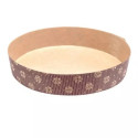 25 Stampi crostata in carta da forno da 15,5xh3,5 cm per mini tortine da 300 g