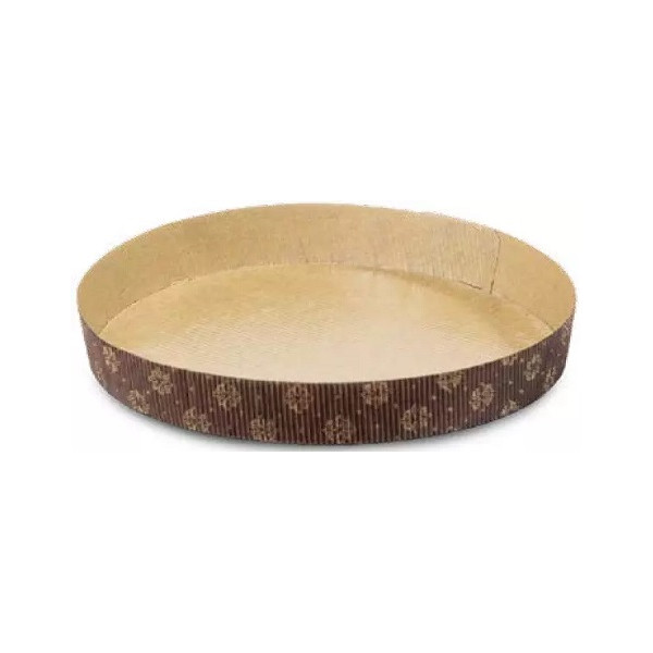25 Stampi per crostate in carta da forno marrone tonde 18,5xh3,5 cm 500 g