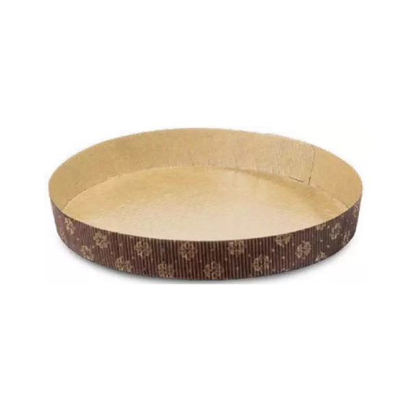 25 Stampi per crostate in carta da forno marrone tonde 18,5xh3,5 cm 500 g