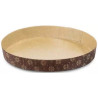 25 Stampi per crostate in carta da forno marrone tonde 18,5xh3,5 cm 500 g
