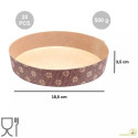 25 Stampi crostata in carta da forno da 18,5xh3,5 cm per torte da 500 g
