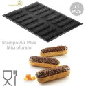 Air Plus 11 Eclair 30x40 Silikomart stampo silicone microforato 16 impronte 25x125xh5 mm