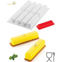 Kit Stripe Eclair 95 Stampo in silicone 8 Strisce Eclair 130 x 28 e h 28 mm + cutter da Silikomart